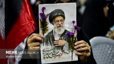 آیین اربعینِ تدفین رهبر شهید انقلاب در بندرخمیر